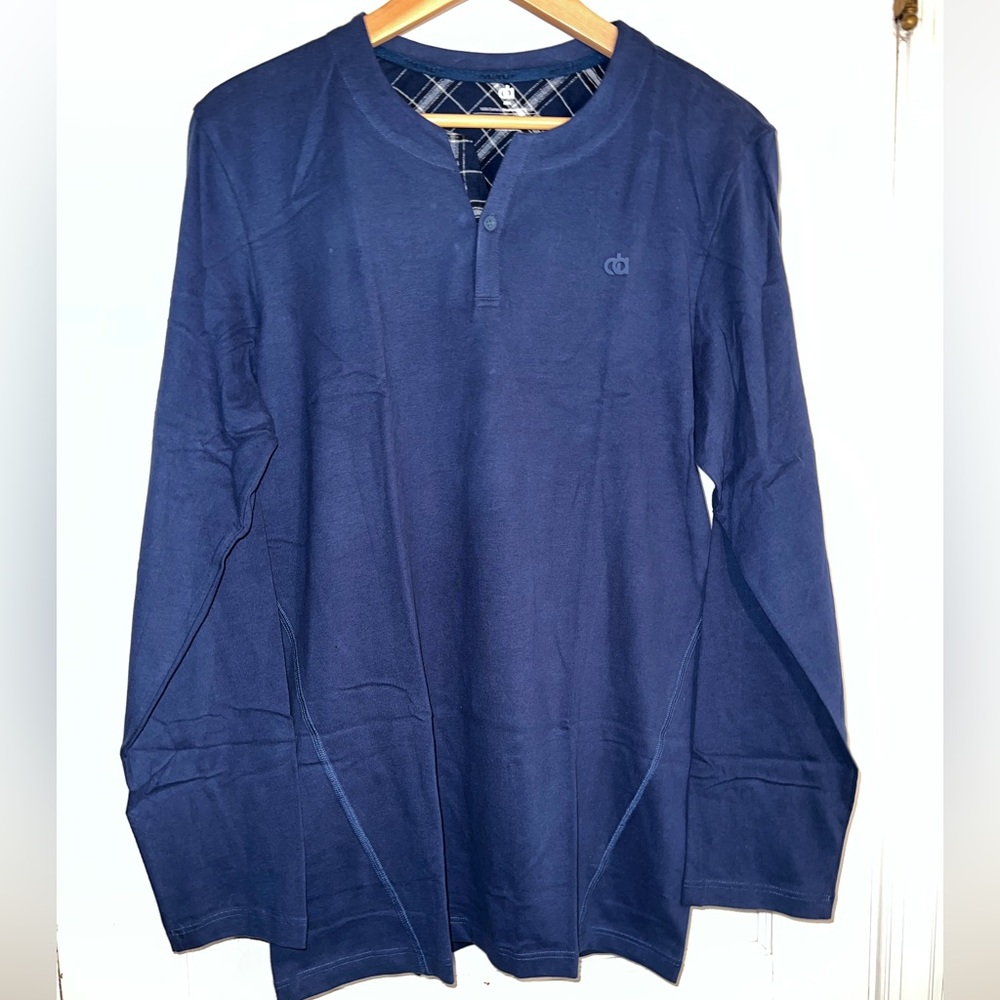 🏔DAVID ARCHY LIKE NEW BLUE LONG SLEEVE SHIRT 100% COTTON MENS SIZE M LUX…